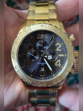 Invicta Specialty Pulse 50mm Gold Stainless Steel Bracelet Cronograph Watch